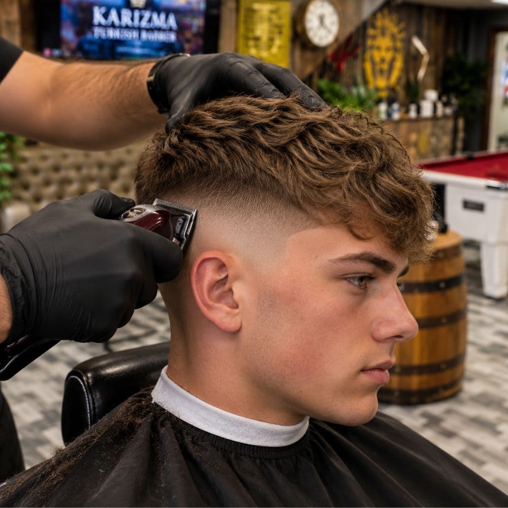 Mid Fade at KARIZMA Turkish Barber